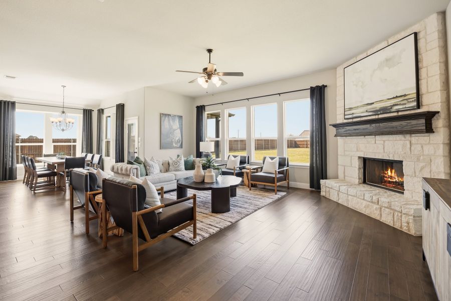 Furnished interior in a model home at Coyote Crossing in Godley (Image 27).