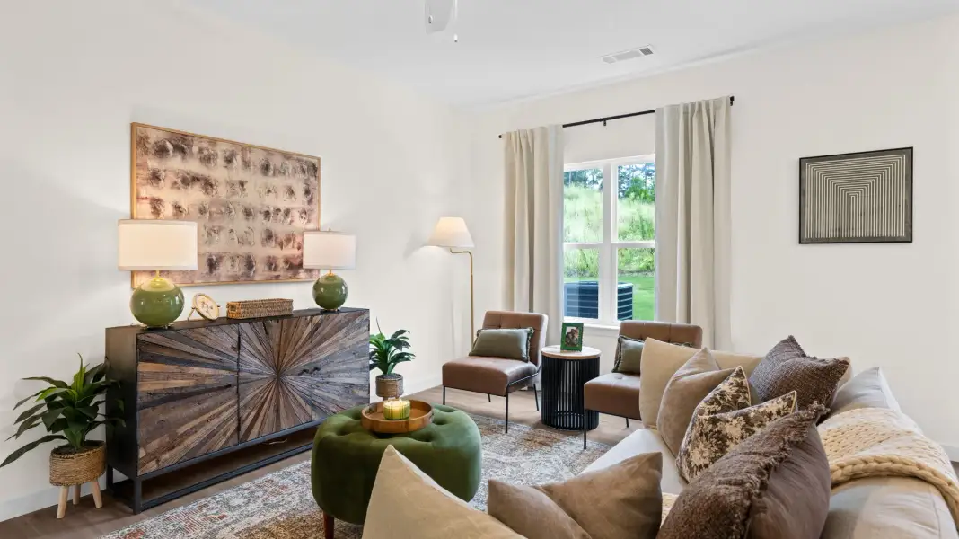Furnished interior in a model home at The Eleuthera in Chattanooga (Image 10).