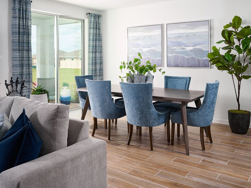 Dining room modeled at Eden Hills