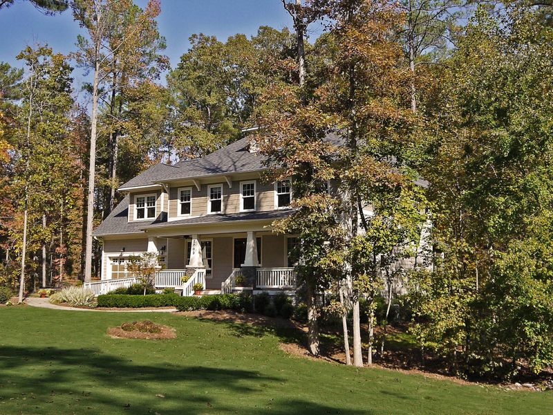 Front exterior of a home in the Brighton Forest - Apex - Robuck Homes community, located in Garner, NC (Image 12).