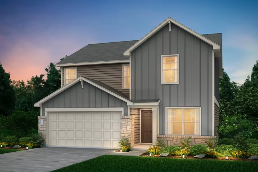 Front exterior of a home in the Summerlyn community, located in Leander, TX (Image 5).