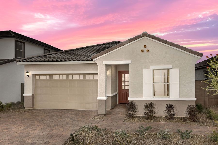 Front exterior of a home in the Tyler Ranch community, located in Buckeye, AZ (Image 11).