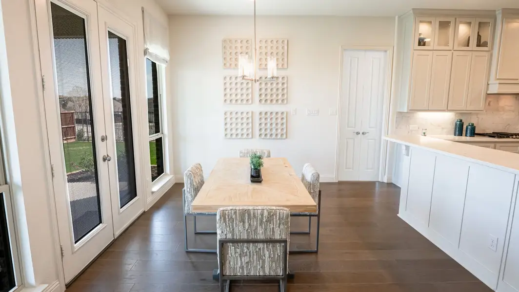 Furnished interior in a model home at La Frontera in Fort Worth (Image 2).