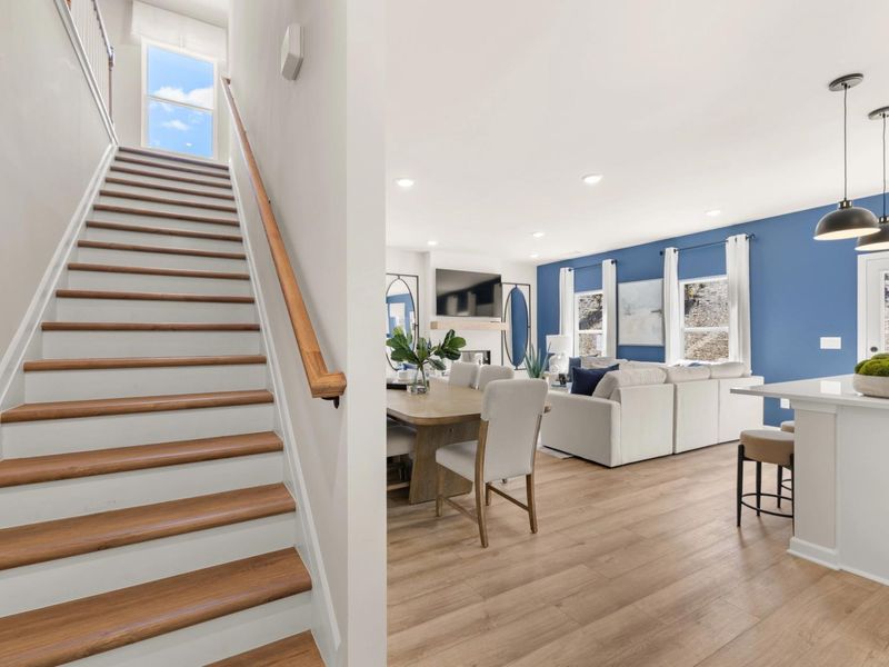 Furnished interior in a model home at The Bluffs in Canton (Image 7).