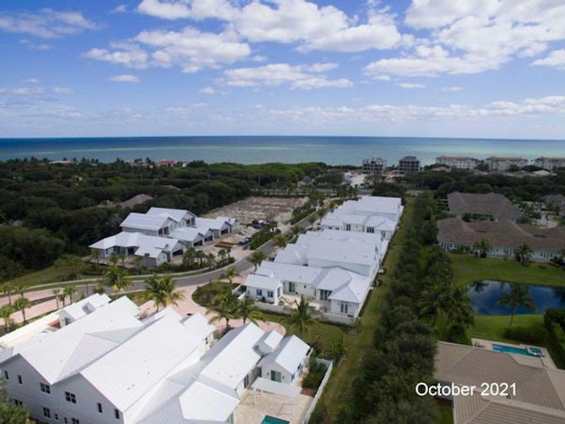 Aerial view of the The Strand community in Vero Beach, FL, showing layout and nearby surroundings (Image 33).