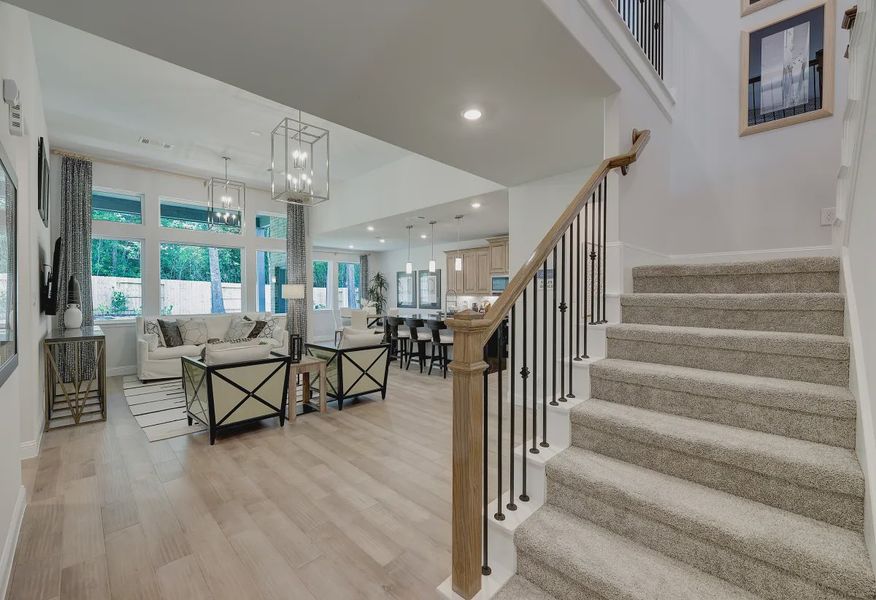 Model home hallway and stairs - 5 of 22