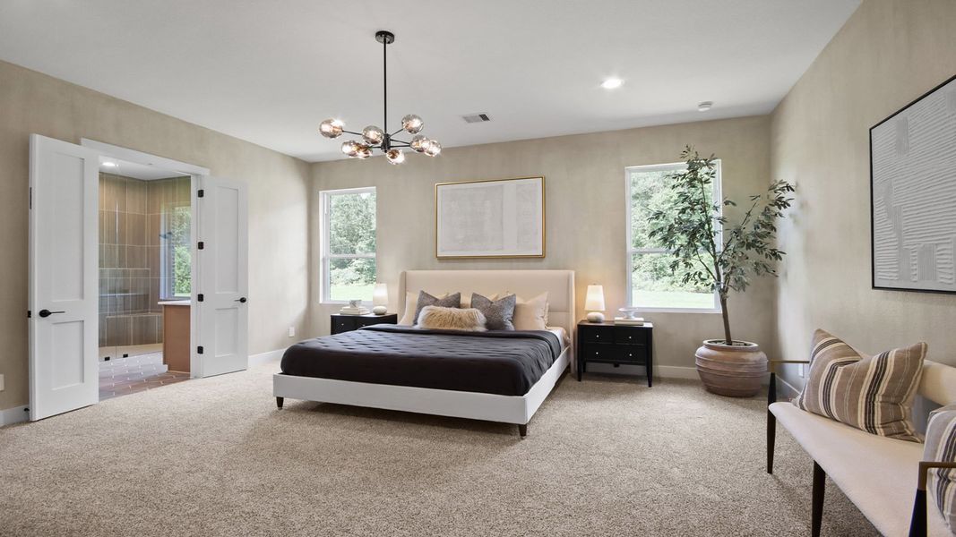 Furnished interior in a model home at Butlers Bend Estates in Pinehurst (Image 18). Furnished interior in a model home at Butlers Bend Estates in Pinehurst (Image 18).