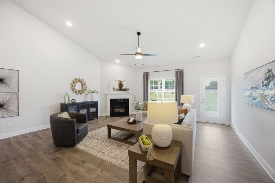 Furnished interior in a model home at Northlake in Statesville (Image 36).