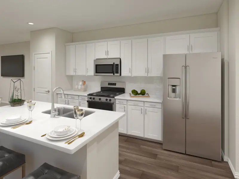 Furnished interior in a model home at Trails at Cottonwood Creek in Rowlett (Image 3).