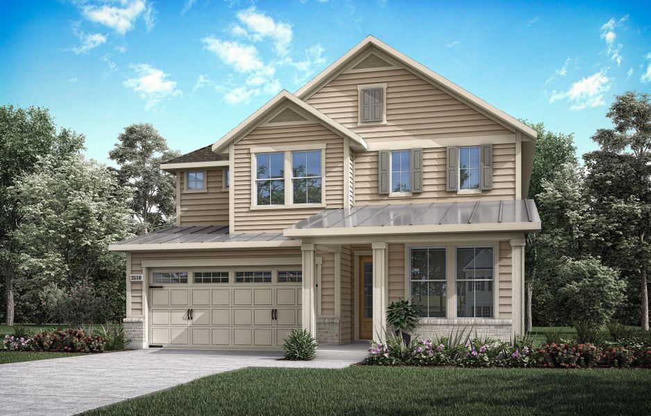 Front exterior of a home in the Landmark community, located in Denton, TX (Image 12).