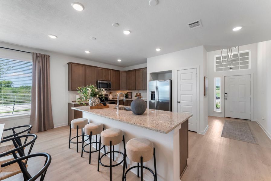 Furnished interior in a model home at Pecan Grove in Navasota (Image 3). Furnished interior in a model home at Pecan Grove in Navasota (Image 3).