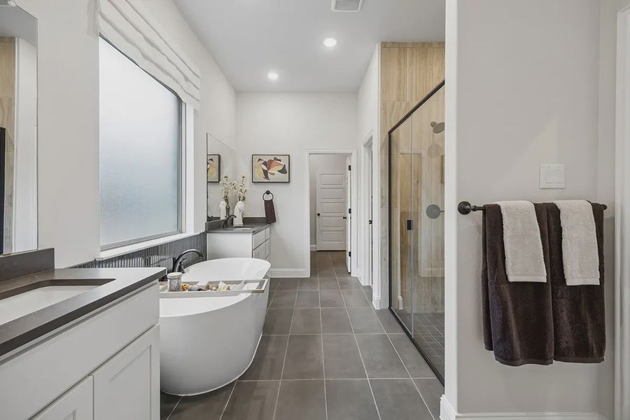 Furnished interior in a model home at Westpoint Park in Fort Worth (Image 26).