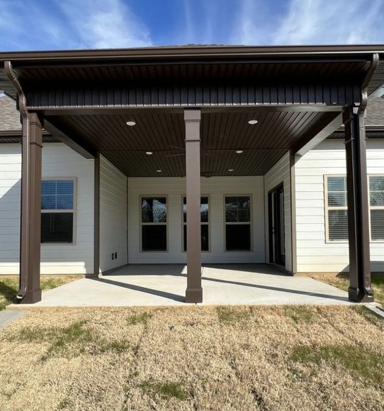Spacious covered back patios