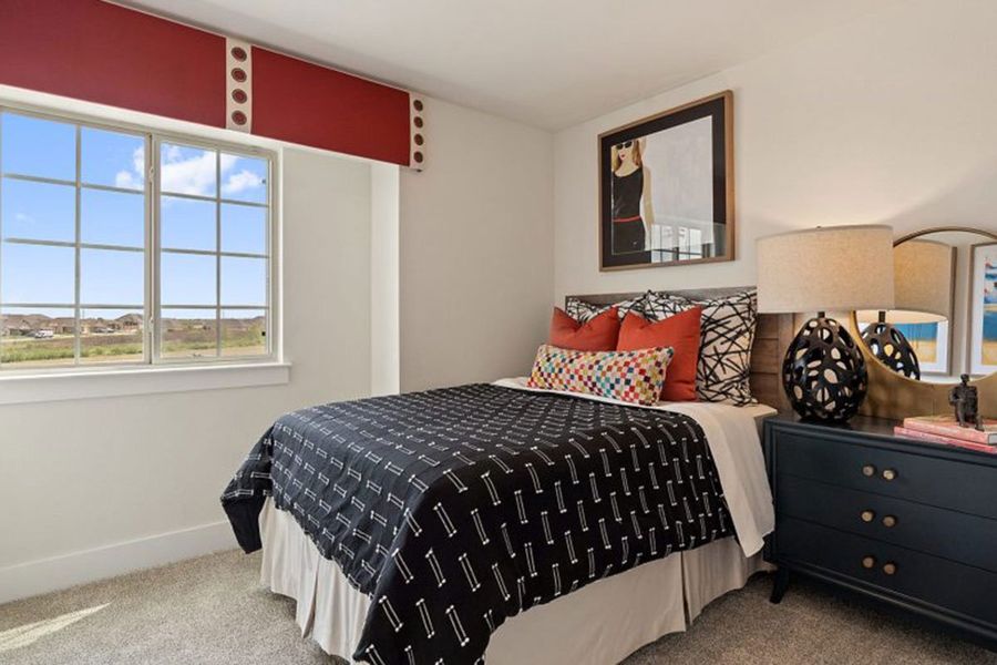 Furnished interior in a model home at Saddle Creek Twinhomes in Georgetown (Image 26).