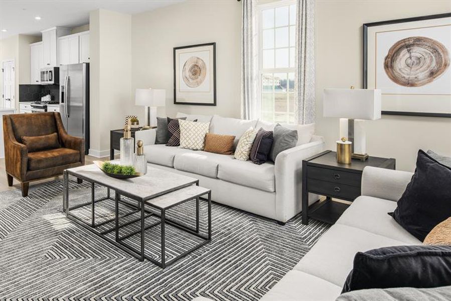 Furnished interior in a model home at Spring Branch Townhomes in Smyrna (Image 9).