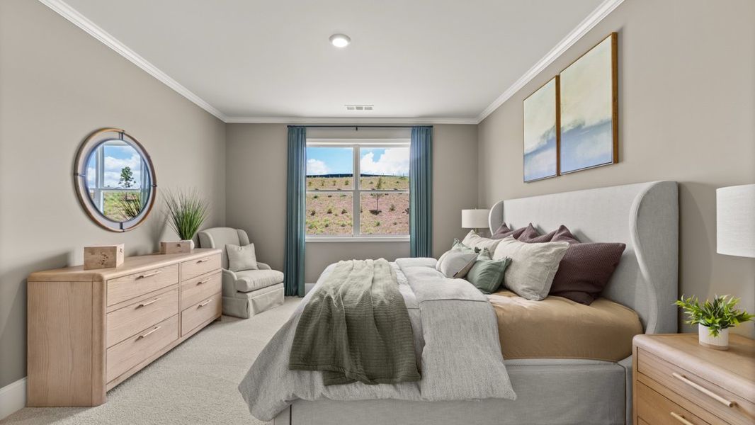 Furnished interior in a model home at Hamptons at Riverwood North in Dallas (Image 28).