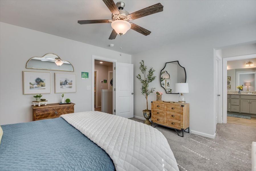 Furnished interior in a model home at Forrest Bluff in North Augusta (Image 18).