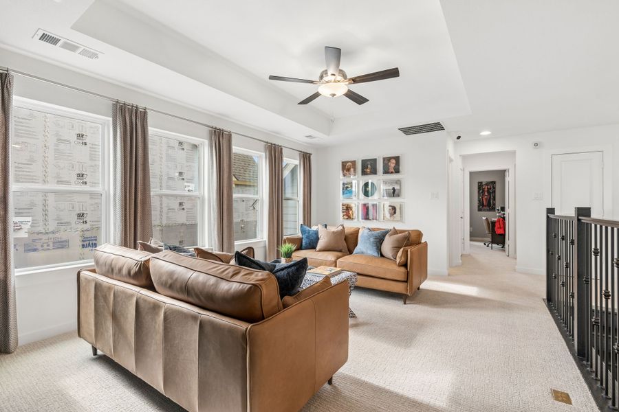 Furnished interior in a model home at Landmark in Denton (Image 45).