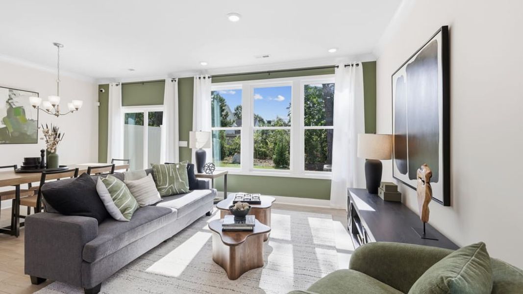Furnished interior in a model home at Ken's Crossing in Moore (Image 7).