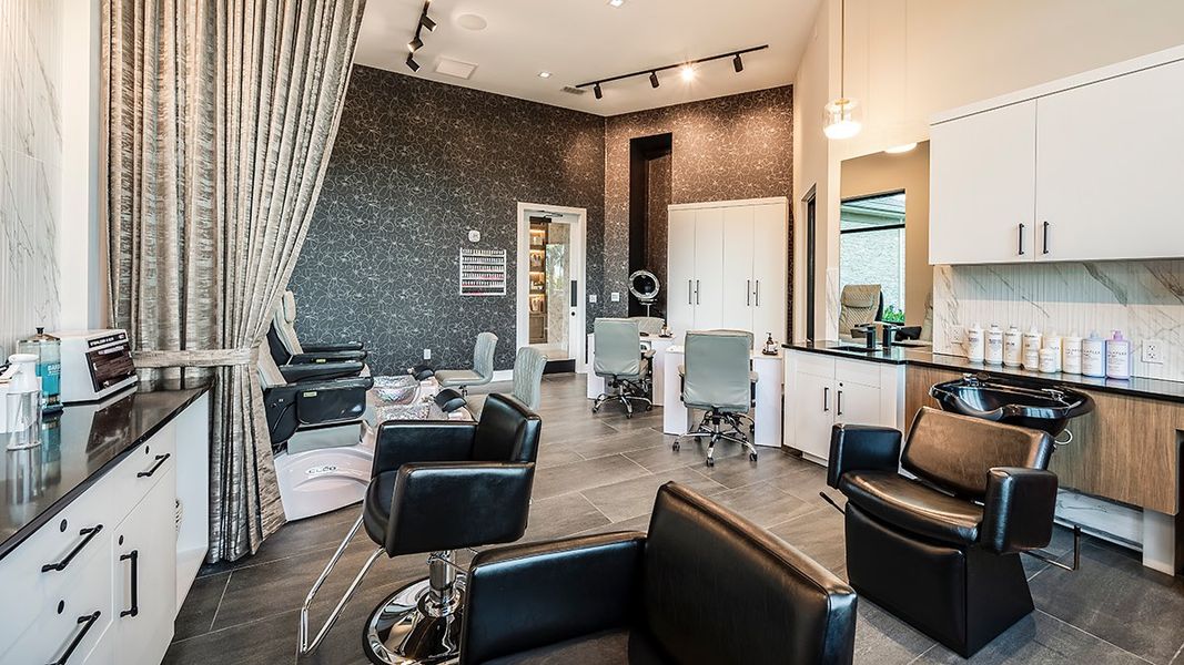 Furnished interior in a model home at Esplanade by the Islands in Naples (Image 6).