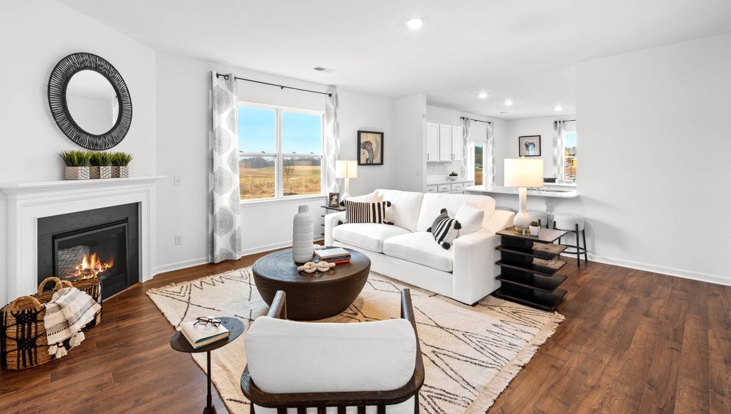 Furnished interior in a model home at Woodhaven in Spartanburg (Image 16).