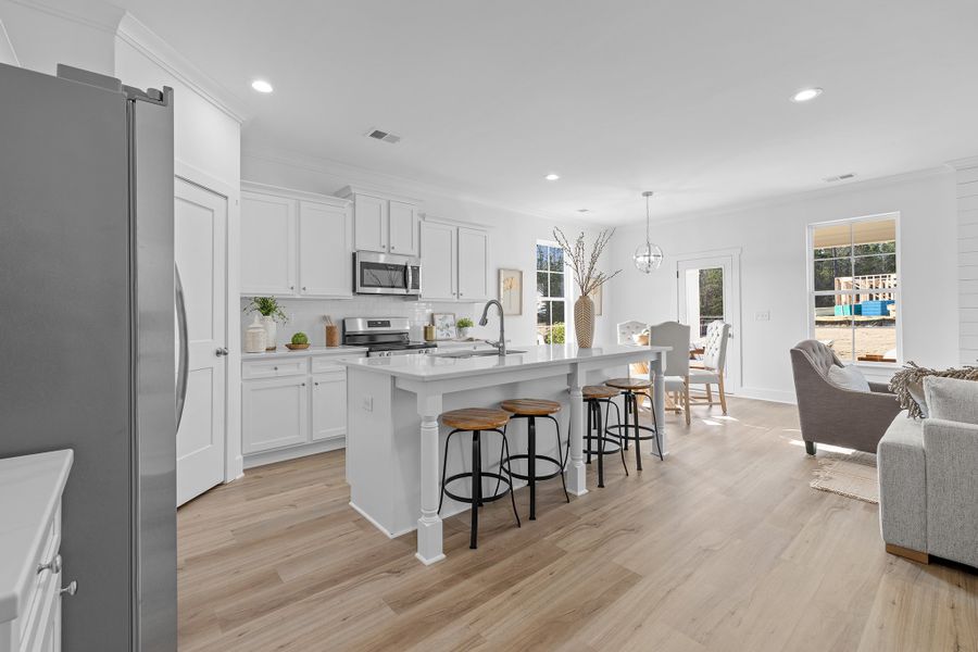 Furnished interior in a model home at Enclave at Harbor Club in Greensboro (Image 8).