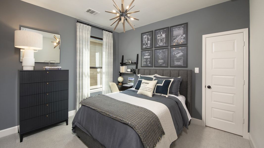 Furnished interior in a model home at 6 Creeks 45' in Kyle (Image 23). Furnished interior in a model home at 6 Creeks 45' in Kyle (Image 23).