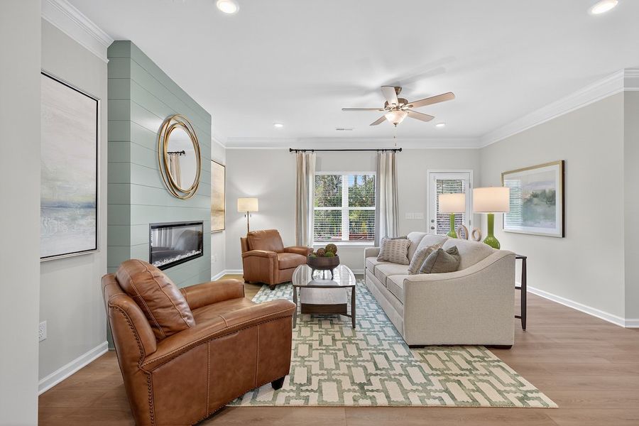 Furnished interior in a model home at Glendale Towns in Conyers (Image 100). Furnished interior in a model home at Glendale Towns in Conyers (Image 100).