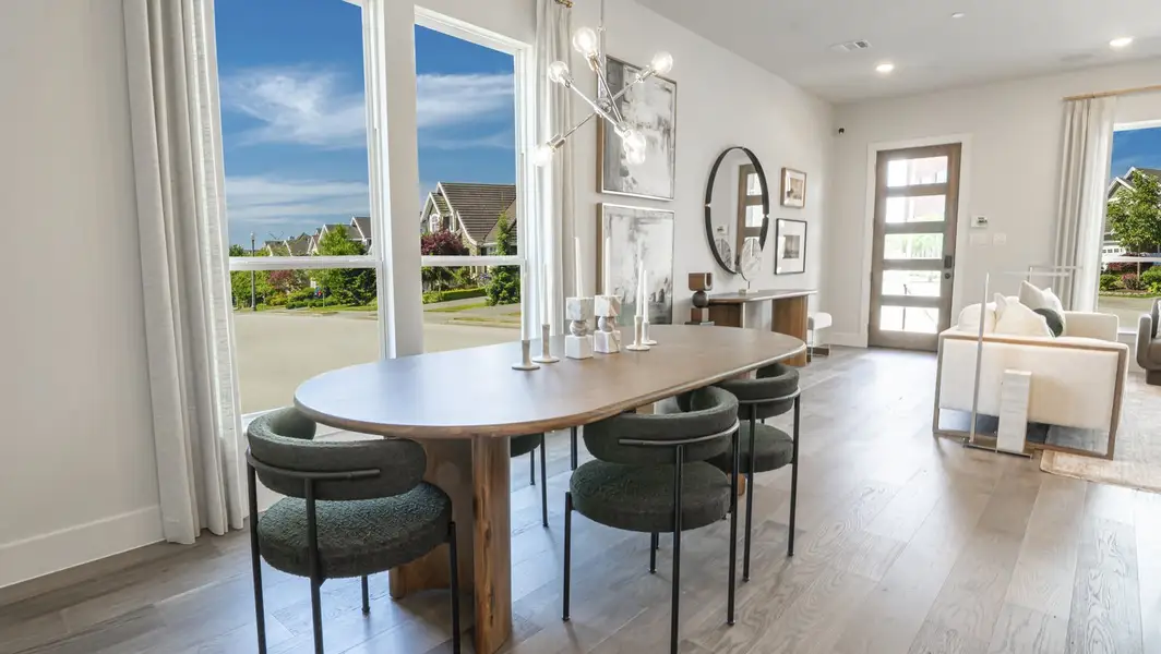 Furnished interior in a model home at The Abbey at Mercer Crossing in Farmers Branch (Image 6).