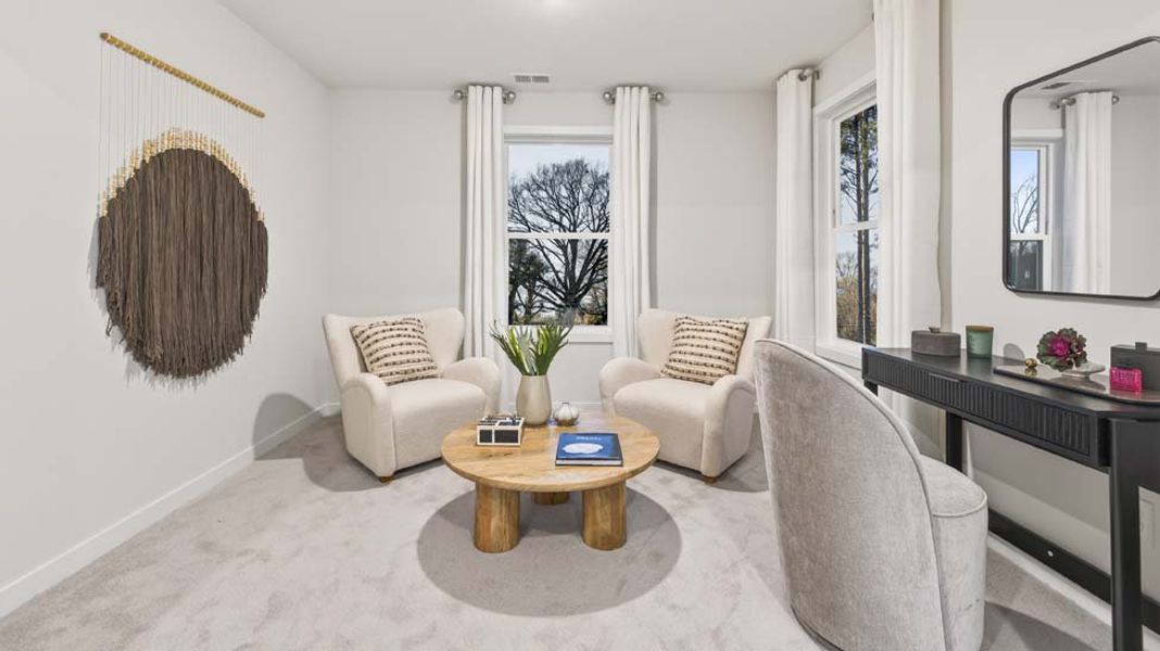 Furnished interior in a model home at Oak Grove Hill in Huntersville (Image 26). Furnished interior in a model home at Oak Grove Hill in Huntersville (Image 26).