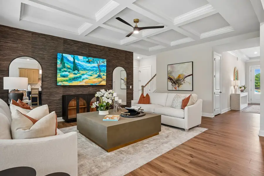 Furnished interior in a model home at Blue Run in Raleigh (Image 46).