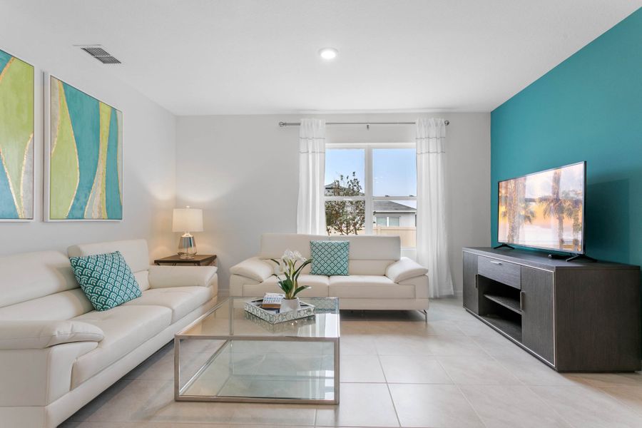 Furnished interior in a model home at Villamar in Winter Haven (Image 28).