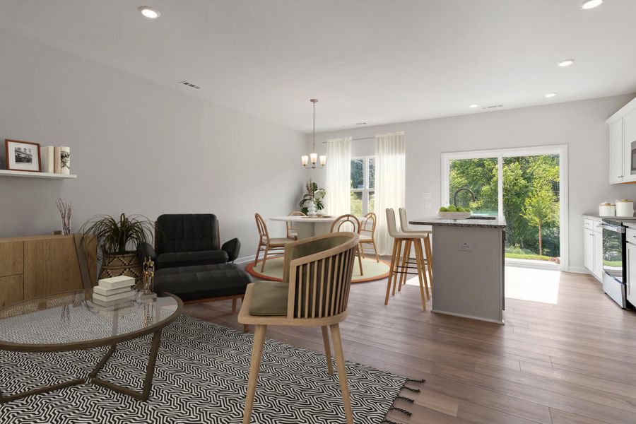 Foxglove | Great Room to Kitchen