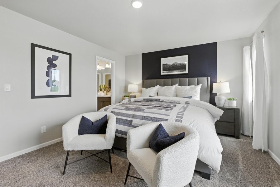 Furnished interior in a model home at Pintail Commons at Johnstown Village in Johnstown (Image 10). Furnished interior in a model home at Pintail Commons at Johnstown Village in Johnstown (Image 10).