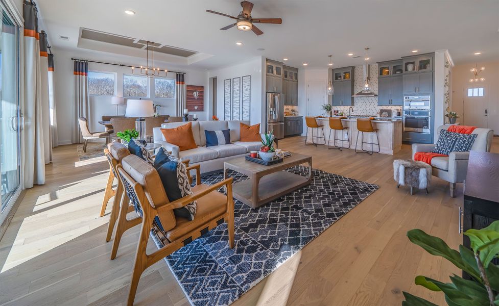 Furnished interior in a model home at Lanier Landing 50' in Gainesville (Image 8). Furnished interior in a model home at Lanier Landing 50' in Gainesville (Image 8).