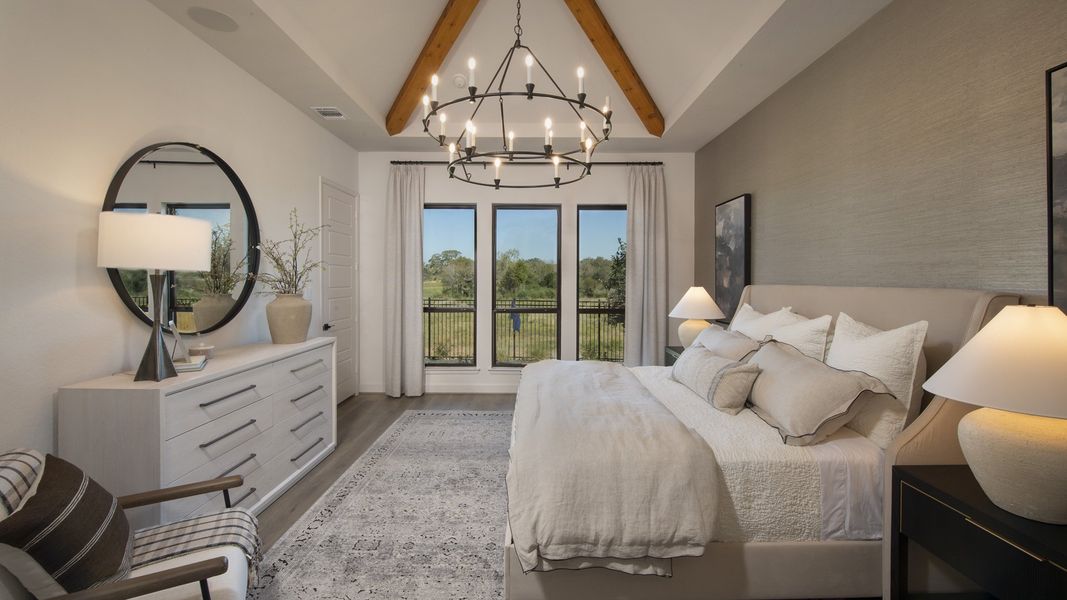 Furnished interior in a model home at Flat Creek 60' in Castroville (Image 11).