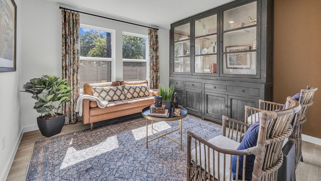Furnished interior in a model home at Sonoma Oaks in Fredericksburg (Image 26).
