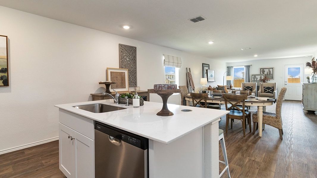 Furnished interior in a model home at Preserve at Medina in Von Ormy (Image 31).