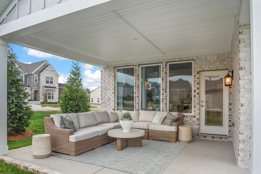 The Kinsley D Outdoor Living Area