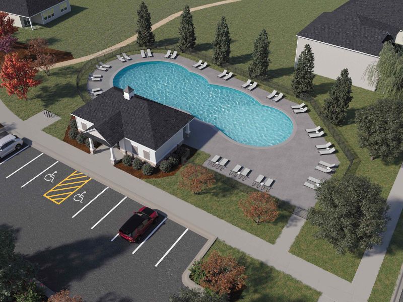 Homeowners will enjoy a community swimming pool and cabana.