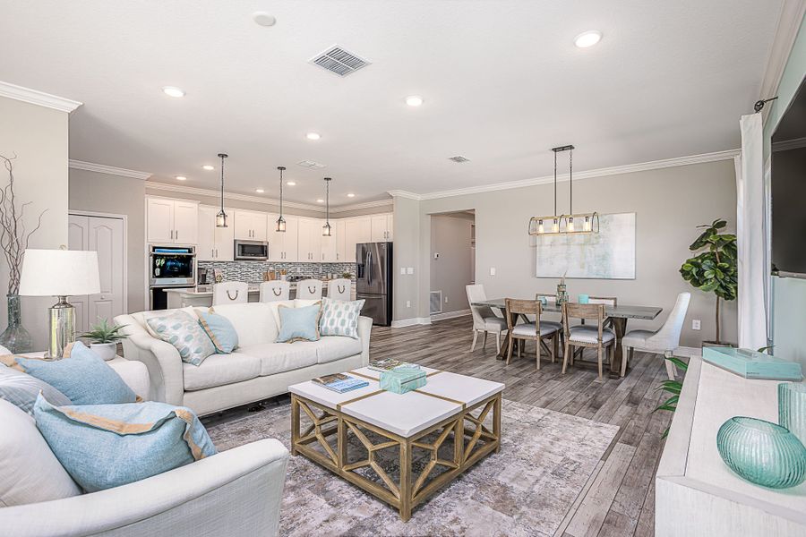 Furnished interior in a model home at Coastal Communities in Edgewater (Image 5).
