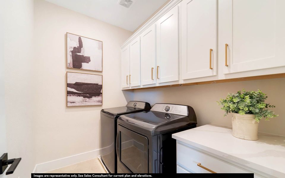 Furnished interior in a model home at The Summit at Center Stage in Keller (Image 16).
