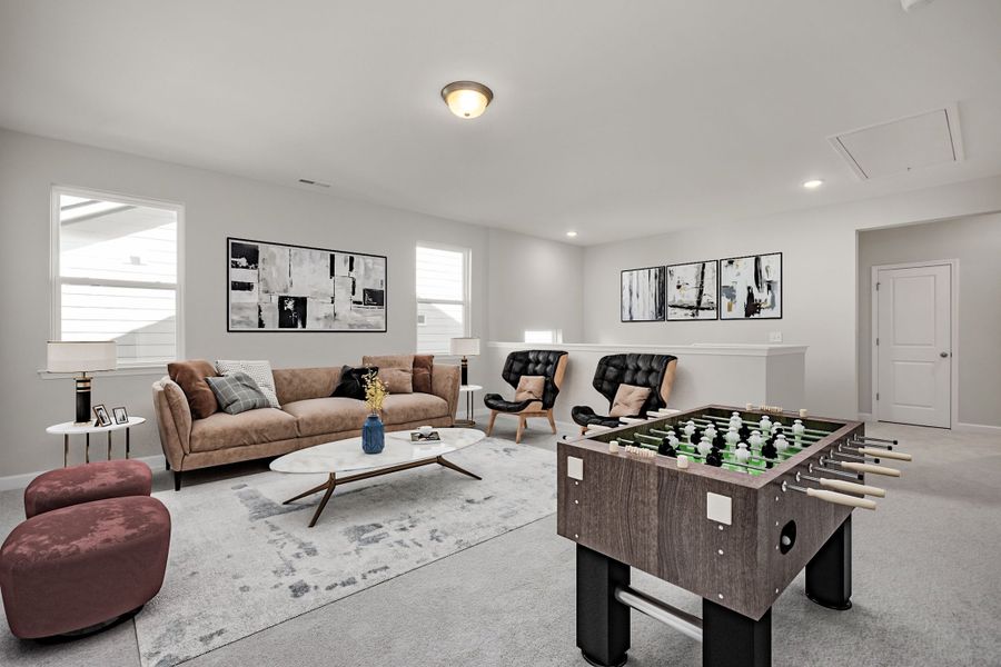 Furnished interior in a model home at Ashland in New Hill (Image 40).