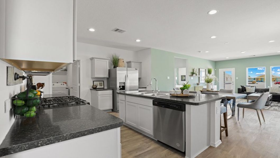 Furnished interior in a model home at Breckenridge Forest in Spring (Image 26).