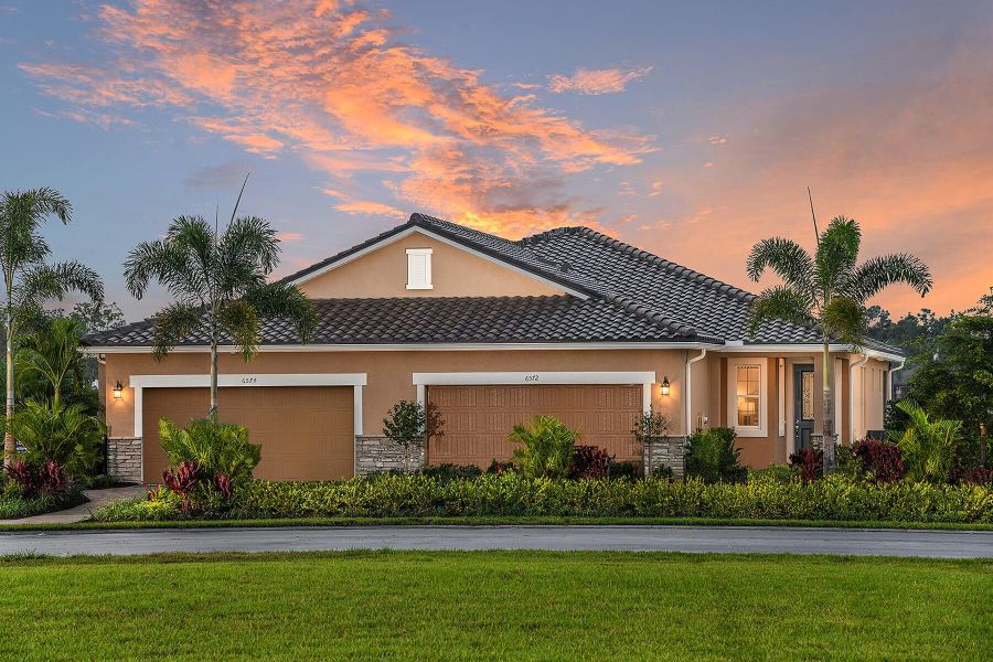 Front exterior of a home in the Bonavie Cove community, located in Fort Myers, FL (Image 4).