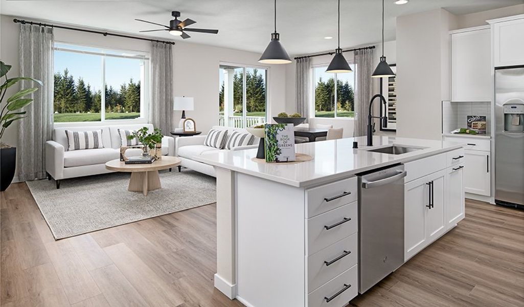 Furnished interior in a model home at Meadowbrook Park in Colorado Springs (Image 4).