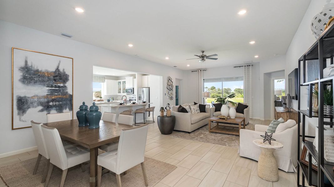 Furnished interior in a model home at Crystal Bay Estates in Grant-Valkaria (Image 20).