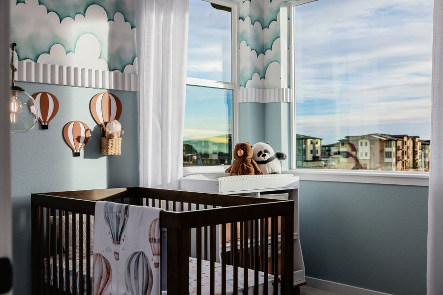 Furnished interior in a model home at Painted Prairie in Aurora (Image 62).