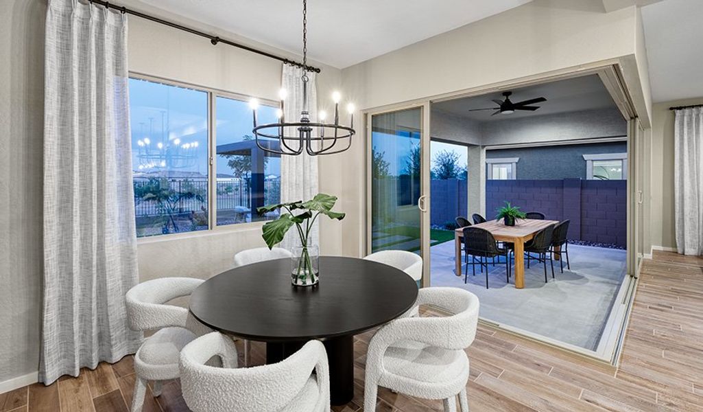 Furnished interior in a model home at Estates at Haciendas at White Peak in Surprise (Image 3).