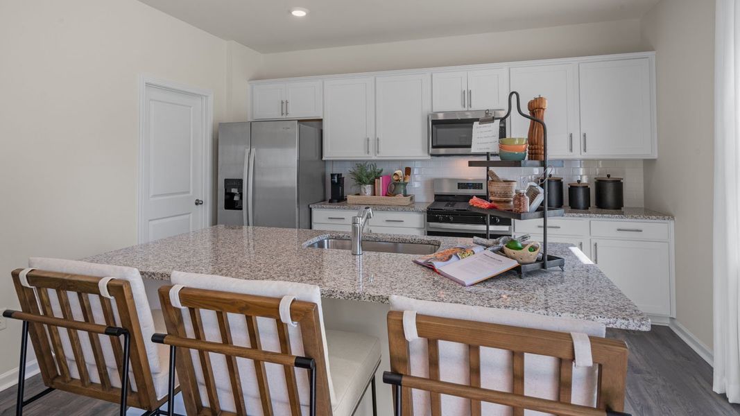 Furnished interior in a model home at Old Fields in Haw River (Image 18).